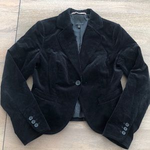 The LTD black velour blazer